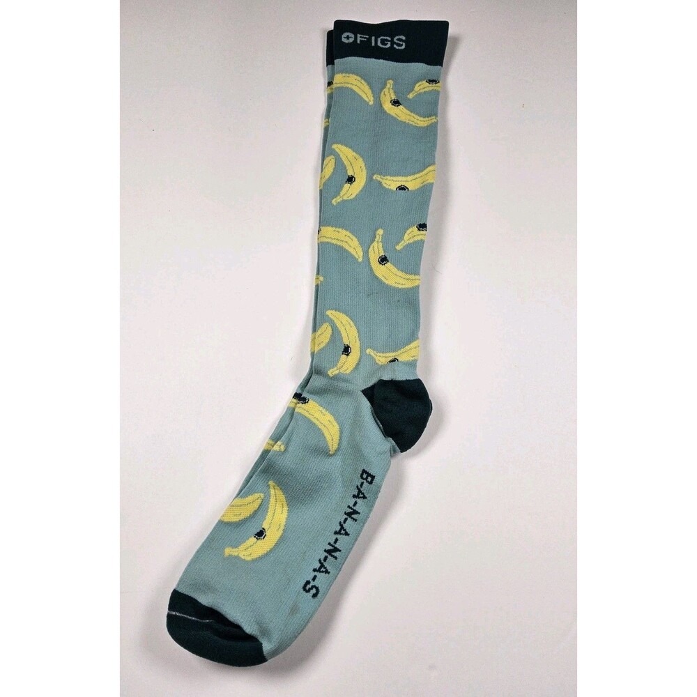 FIGS Compression This Shift Is Bananas Nurse Medical Socks Size XL